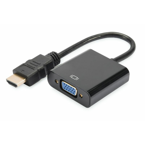 Digitus Hdmi Adapter Hdmi-A To Vga St./Bu. Black