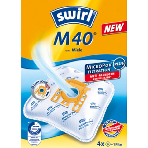 Swirl M 40 Micropor Plus Airspace Vacuum Cleaner Bag (Pack Of 4)