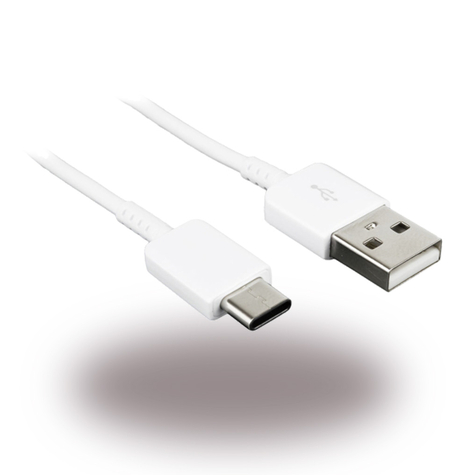 Samsung Ep-Dg970bwe Schnell Ladekabel / Datenkabel Usb Auf Usb Typ C 0,8m Weiss