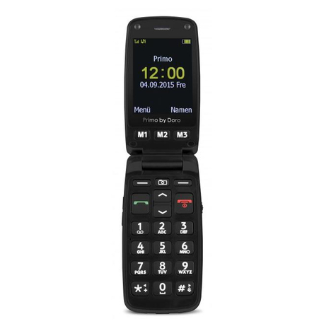 Doro Primo 406 Klappgehäuse 6,1 Cm (2.4 Zoll) 0,3 Mp Bluetooth 1050 Mah Schwarz Silber