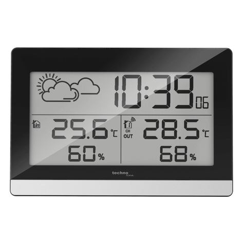 Technoline Ws 9255 Schwarz Silber Innen-Hygrometer Innen-Thermometer Außen-Hygrometer Außen-Thermometer Hygrometer,Thermometer Hygrometer,Thermometer F,°C 30 M