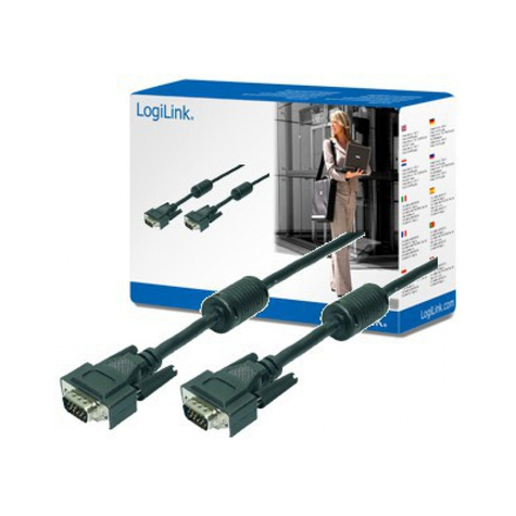 Logilink 20m Vga M/M 20 M Vga (D-Sub) Vga (D-Sub) Schwarz Männlich/Männlich Rohs