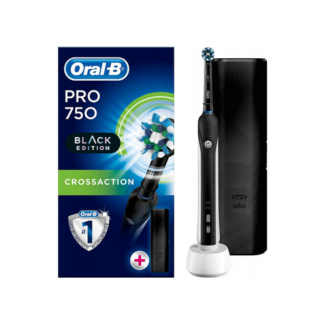 Oral-B Zahnbste Pro 750 Crossaction Mit Reiseetui Schwarz