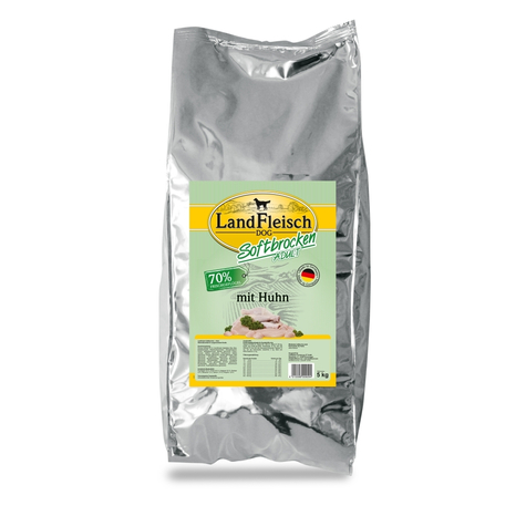 Landfleisch Trockennahrung,Landfl. Softbrocken Huhn   5kg