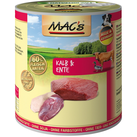 Mac´S,Macs Dog Kalb-Ente 800 G D