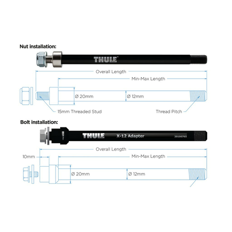 Achsadapter Thule Shimano M12x1,5   