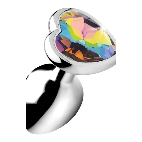 Rainbow Heart Butt Plug Small