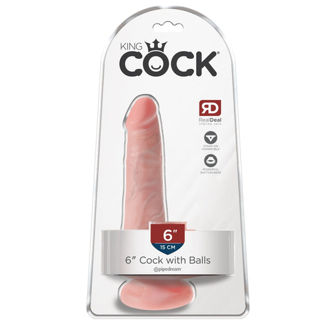 Naturdildo King Cock 6 Cock W Balls Light