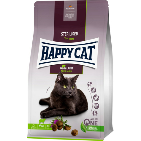 Happy Cat Sterilised Adult Weide Lamm 4 Kg