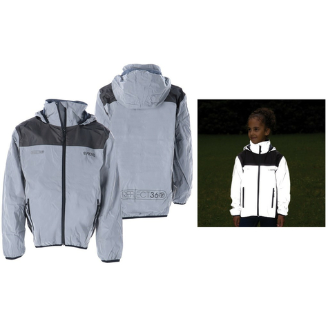 Proviz Reflect360 Outdoor Jacke Kids    Voll Reflektierend/Grau Gr. 134 