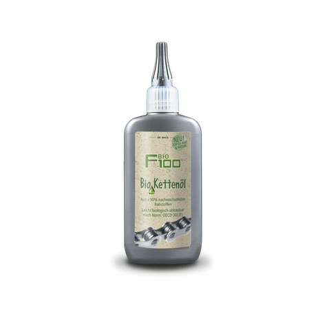 Kettenöl F100 Bio   100ml, Recyclat-Tropfflasche    