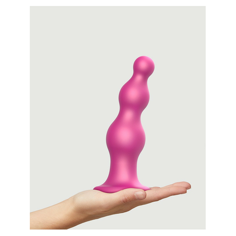 Strap-On-Me - Dildo Plug Beads Size Xxl - Metallic Pink