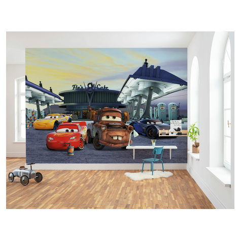 Papier Fototapete - Cars3 Station - Größe 368 X 254 Cm