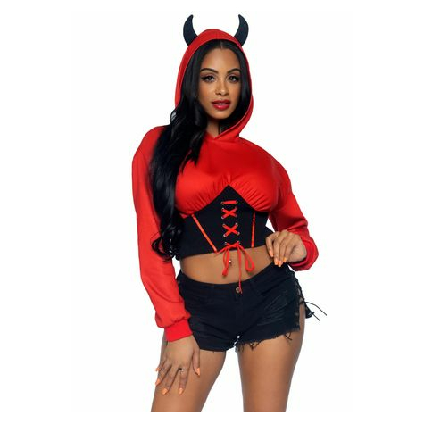 Gekürzter Kapuzenpulli Devil